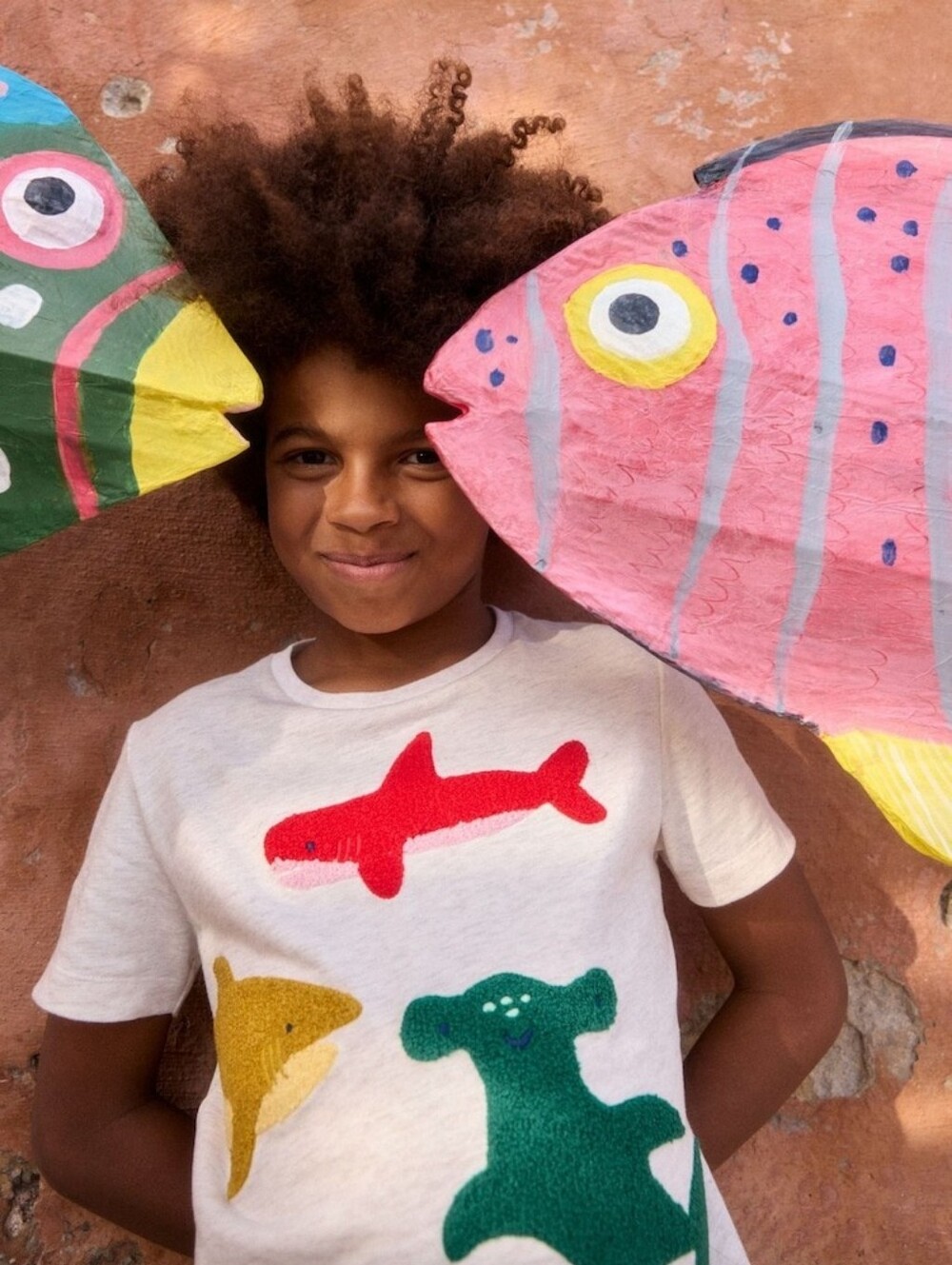 Mini Boden Bouclè Shark Tee